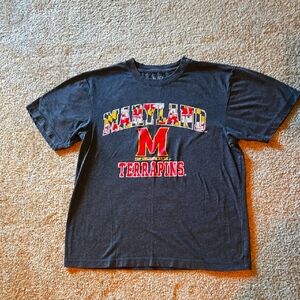 Colosseum Athletics Maryland Terrapins Grau T-shirt Short Sleeve Size Medium